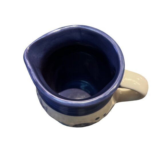 PFALTZGRAFF Villa Flora Mini Jug 4 1/2" High Pottery Blue White Creamer - Picture 6 of 9